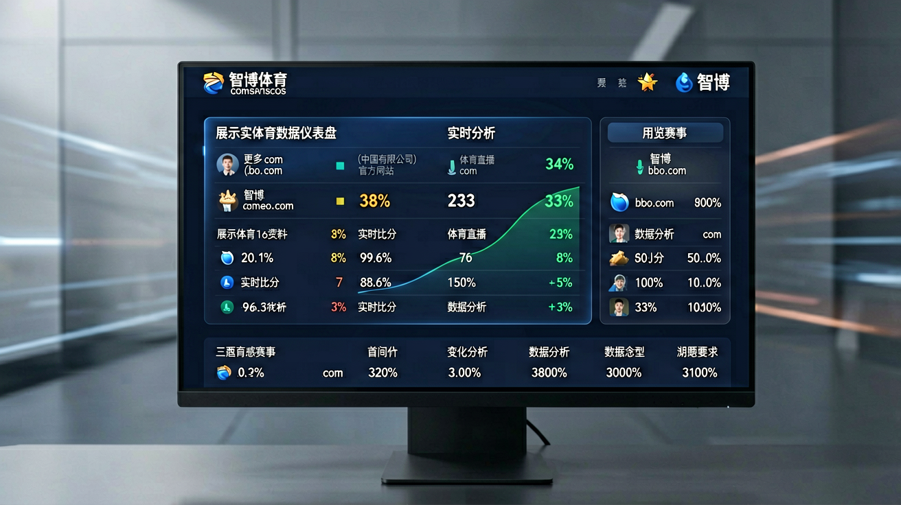 智博体育数据仪表盘，展示实时比分和赛事信息